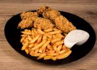 Before Bar | Kentucky Chicken Wing (40 dkg) with french fries with green spicy dip | Menu24.hu